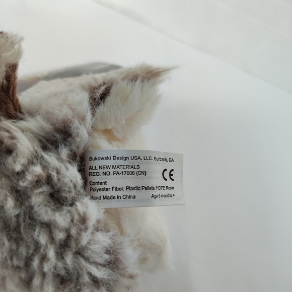 Bukowski‎ Design Tiny Snuggly Owl Plush Hoohoo Mini Outdoor Stuffed Animal - Picture 9 of 16